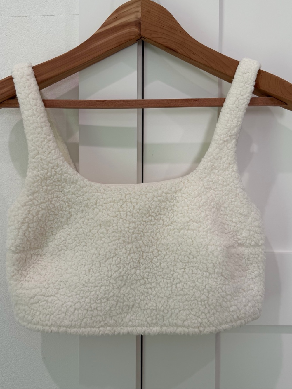 Hollister White Sherpa Crop Tank